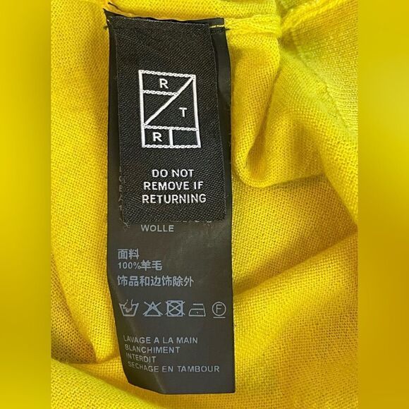 The Kooples YELLOW MERINO WOOL SWEATER. NWT. 2/Small - Picture 6 of 11